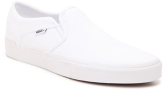 women's white slip on vans