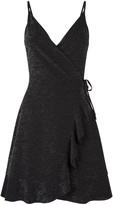 Thumbnail for your product : New Look Glitter Strappy Frill Wrap Mini Dress