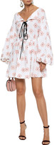 Thumbnail for your product : Caroline Constas Olympia Fil Coupe Cotton-blend Mini Dress