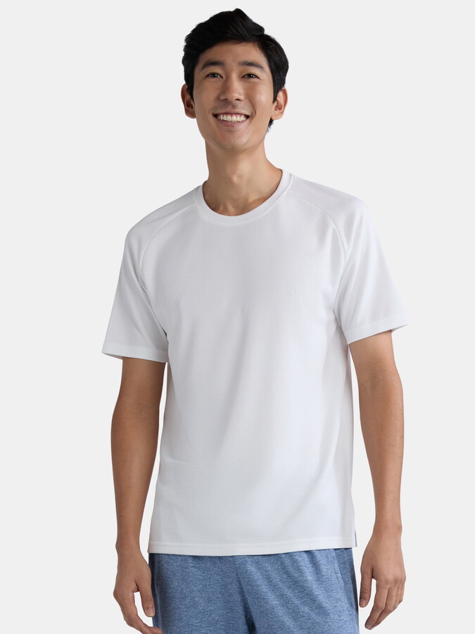 Athletic Works Men’s DriWorks Mesh Tee with Short Sleeves, Sizes XS-5XL