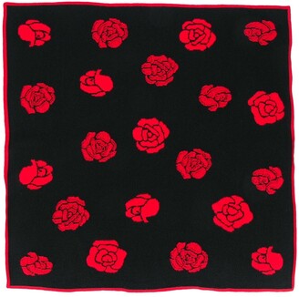 Barrie Roses cashmere scarf