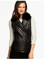 Thumbnail for your product : Talbots Quilted Leather Moto Vest