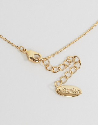 Orelia Gold Plated Necklace with Initial E