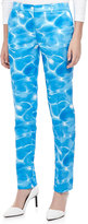 Thumbnail for your product : Michael Kors Samantha Pool-Print Duchesse Skinny Pants