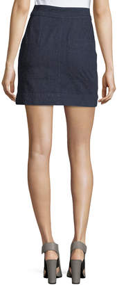 Isabel Marant Penelope Denim Zip-Front Miniskirt