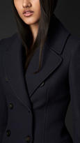 Thumbnail for your product : Burberry Virgin Wool Pea Coat with Removable Fur Collar