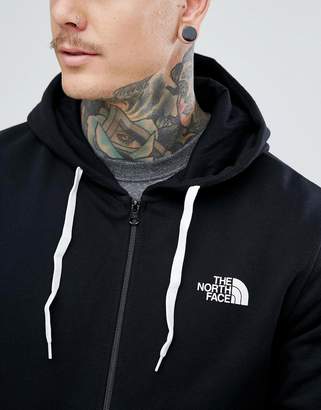 The North Face Open Gate Zipthru Hoodie Small Logo In Black
