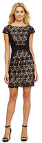 Thumbnail for your product : Jessica Simpson Cap-Sleeve Lace Dress