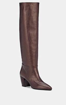 Prada Women's Leather Knee Boots - Cordovan