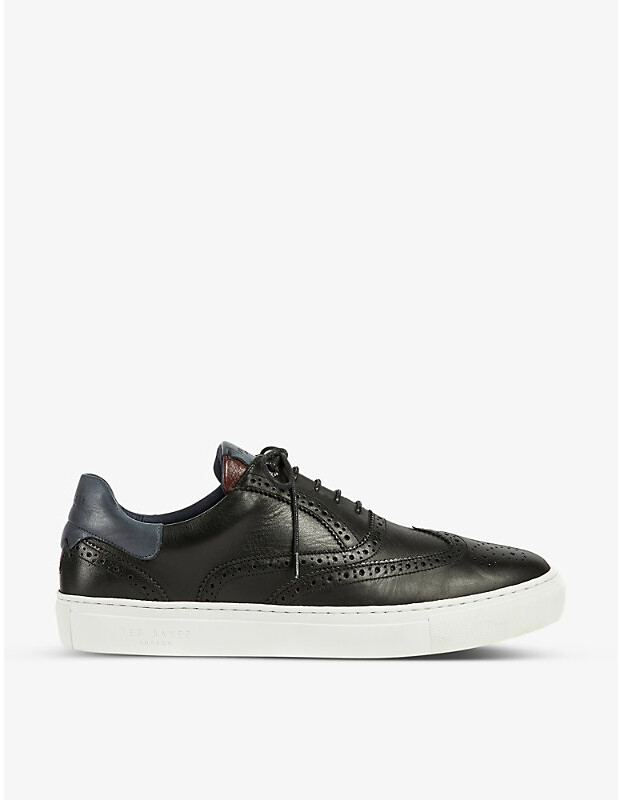 dennton leather brogue trainers