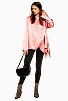 Thumbnail for your product : Topshop Womens Satin Asymmetric Tunic - Pink