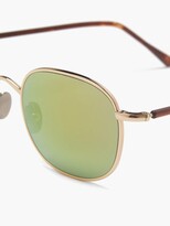 Thumbnail for your product : L.g.r Sunglasses - Mauritius Square Metal Sunglasses - Yellow