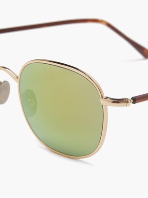 L.g.r Sunglasses - Mauritius Square Metal Sunglasses - Yellow