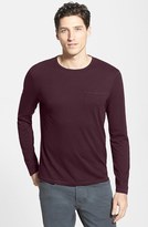 Thumbnail for your product : John Varvatos Slim Fit Long Sleeve Slub Cotton T-Shirt