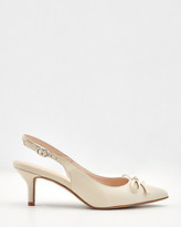 Thumbnail for your product : Le Château Leather Pointy Toe Slingback Pump