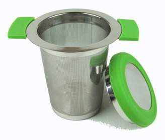 The Tea Makers of London Stainless Steel Tea Strainer With Anti Slip Handles - 0.5 Micro Filter - Green