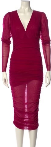 Fuzzi V-Neck Long Dress