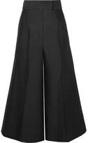 Thumbnail for your product : Roksanda Cropped Wool-blend Wide-leg Pants - Black