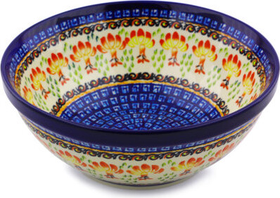 Polmedia Polish Pottery Stoneware 44 oz Salad Bowl