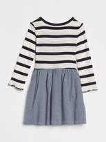 Thumbnail for your product : Gap Stripe Mix-Fabric Dress
