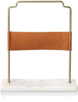 Oliver Bonas Small Leather & Marble Jewellery Stand