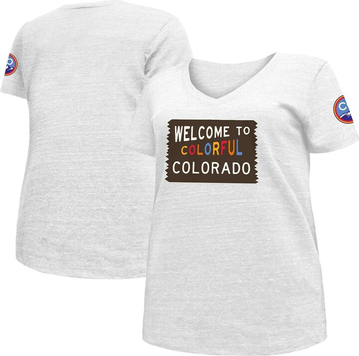 Chicago Cubs New Era Women's City Connect Plus Size V-Neck T-Shirt -  Heathered Navy