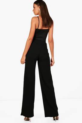 boohoo Tall Wide Leg Pleat Front Trousers