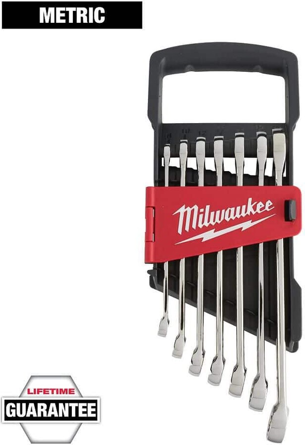 Milwaukee Combination Metric Wrench Mechanics Tool Set (7-Piece)