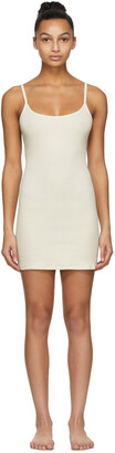 SKIMS Off-White Cotton Rib Slip Dress - ShopStyle
