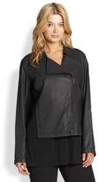 Thumbnail for your product : Eileen Fisher Eileen Fisher, Sizes 14-24 Moto Jacket