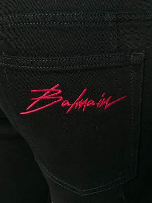 Balmain slim fit ripped jeans