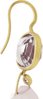 Thumbnail for your product : Marie Helene De Taillac 22-karat gold, amethyst and quartz earrings