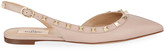 Thumbnail for your product : Valentino Rockstud Leather Slingback Ballet Flats