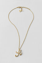 Thumbnail for your product : Lands' End Women's Gold Initial Necklace