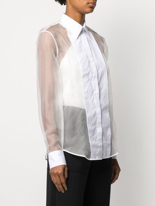 Helmut Lang Long Sleeved Sheer Shirt