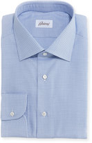 Thumbnail for your product : Brioni Micro-Check Cotton Shirt, Blue