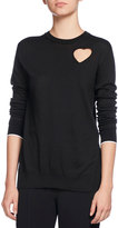 Thumbnail for your product : Proenza Schouler Heart-Cutout Pullover Sweater, Black