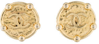 Chanel CC Medallion Clip On Earrings