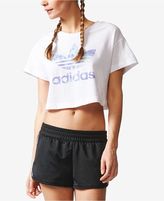 Thumbnail for your product : adidas Ocean Elements Cotton Cropped Logo T-Shirt
