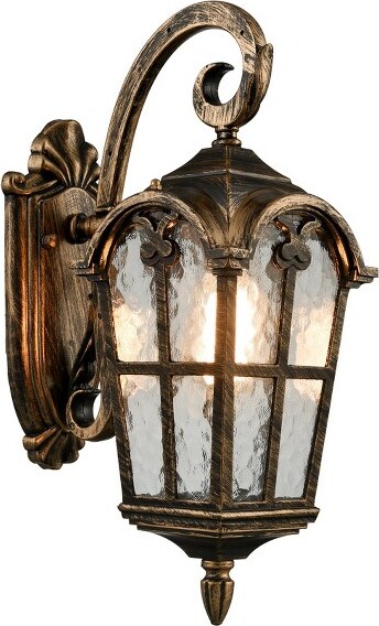 CLAXY CLAXYOutdoorWallLightWaterproofExteriorWallLanternBrasswithRust