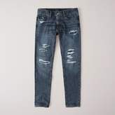 Thumbnail for your product : Abercrombie & Fitch A&F Men's Ripped Super Skinny Jeans in RIPPED Blue - Size 32 X 32