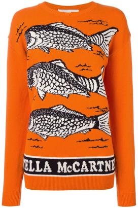 Stella McCartney fishes instarsia jumper