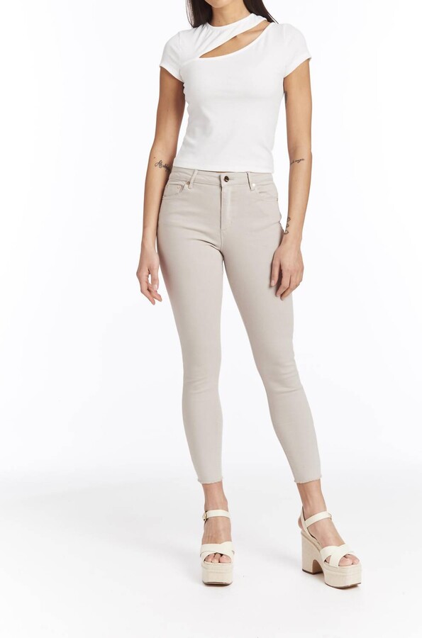Tractr High Rise Color Skinny Jeans In Dove