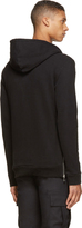 Thumbnail for your product : Balmain Black Multi Zippered Hooded Sweatshirt