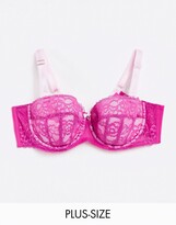 Thumbnail for your product : Ann Summers Curve Sexy Lace balcony bra in pink