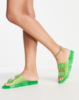Thumbnail for your product : Melissa double strap jelly sandals in bright green