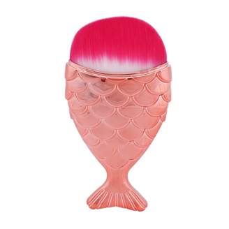 Yocitoy Mermaid Makeup Brushes, Rose Red Bristles Powder Foundation Cosmetic Mermaid Brushes Tool Rose Gold