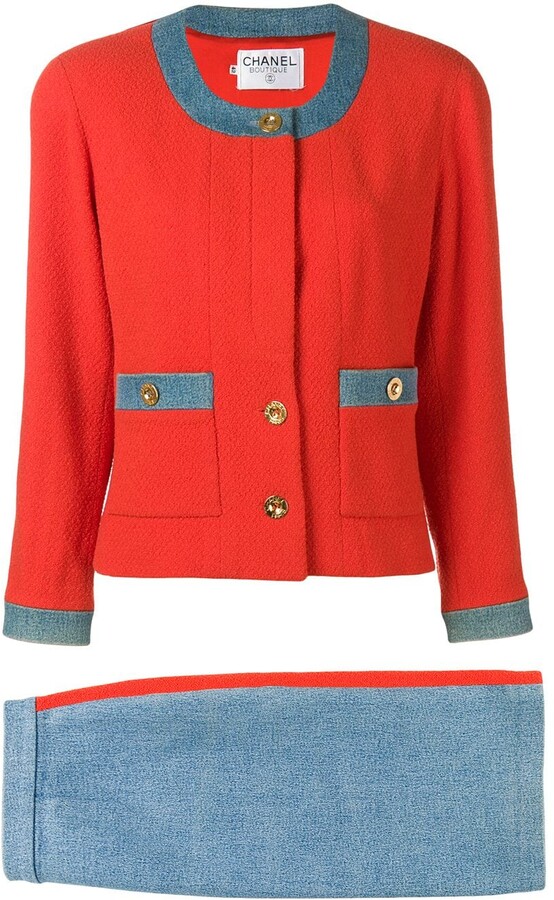 chanel orange sweater