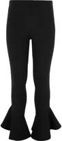 Thumbnail for your product : River Island Girls black flare frill hem leggings