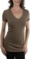 Thumbnail for your product : ToBeInStyle Women's Short Sleeve V-Neck Basic T-Shirt - S